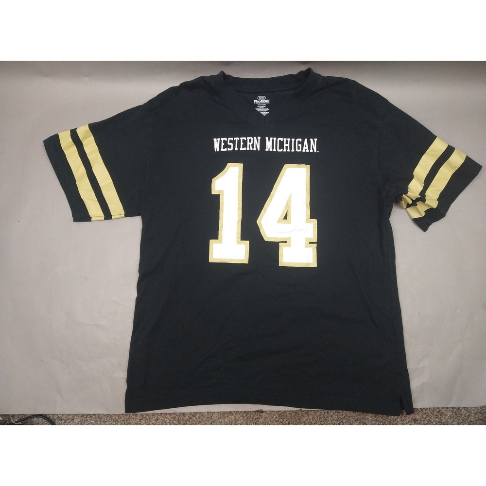 Western Michigan Broncos Jersey Shirt Mens‎ XL Black ProEdge Knights Apparel 14